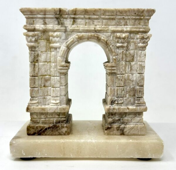 199 Sold Antique Grand Tour Italian Carved Marble Architectural Model Arch of Titus Rome