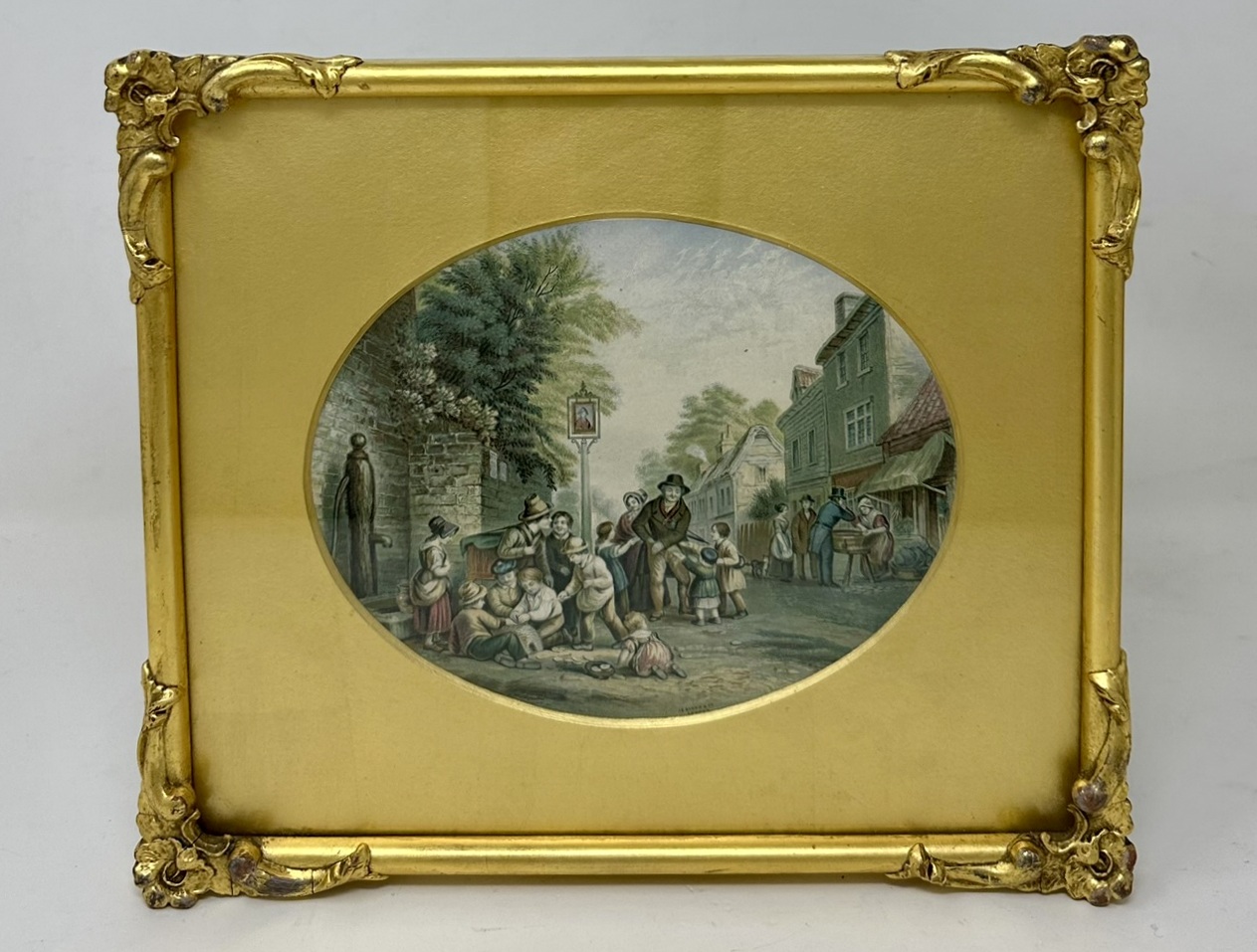 447 Sold George Morland Antique Pair Hand Colored Prints Engravings Rural Scenes Le Blond - Image 2