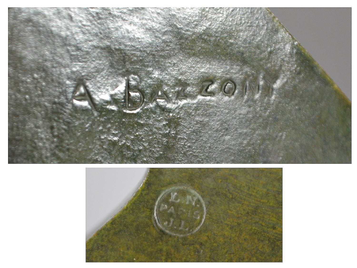 638 Sold Rare Art Deco Bronze - Alberto Bazzoni - Circa 1930 'Hermes' - Image 7