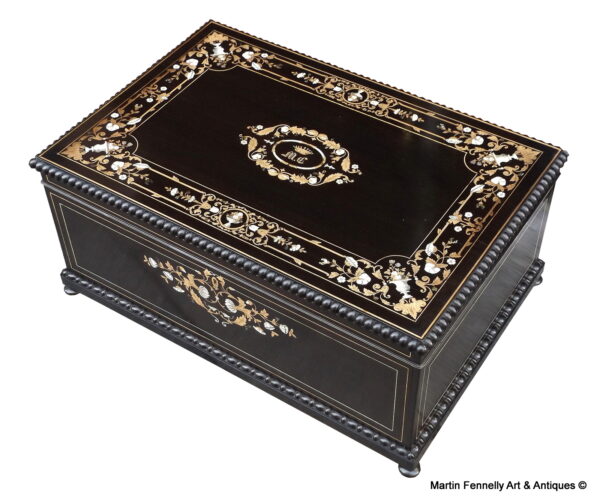 074 Sold French Scarf Box - Circa 1890 - Paris - Stunning Museum Quality Piece