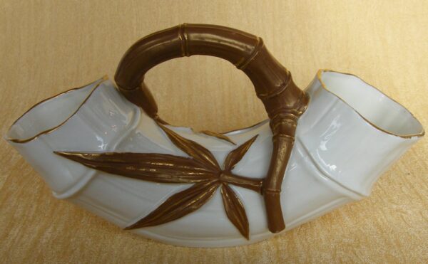 916 English Antique Royal Worcester Blanc de Chine Posie Holder