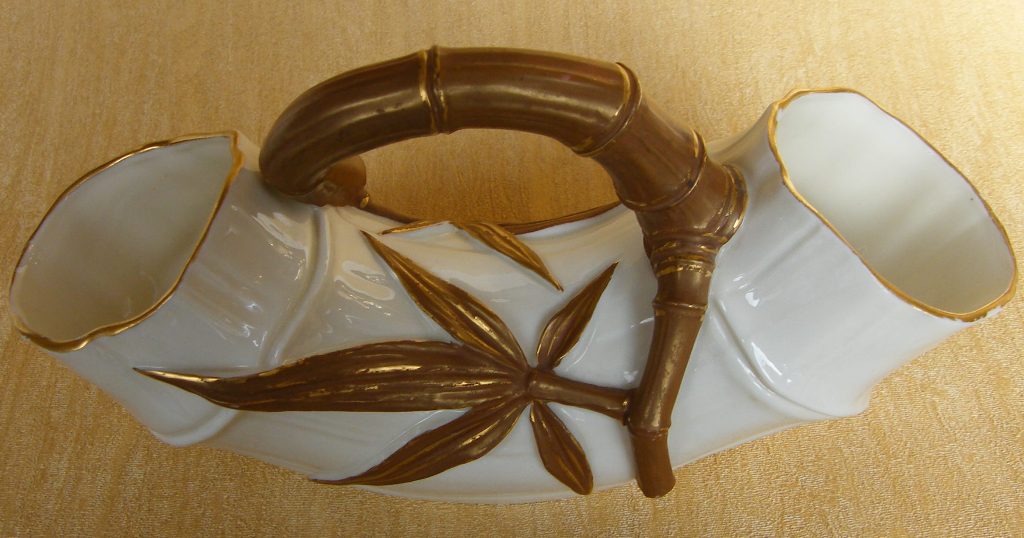 916 English Antique Royal Worcester Blanc de Chine Posie Holder - Image 2