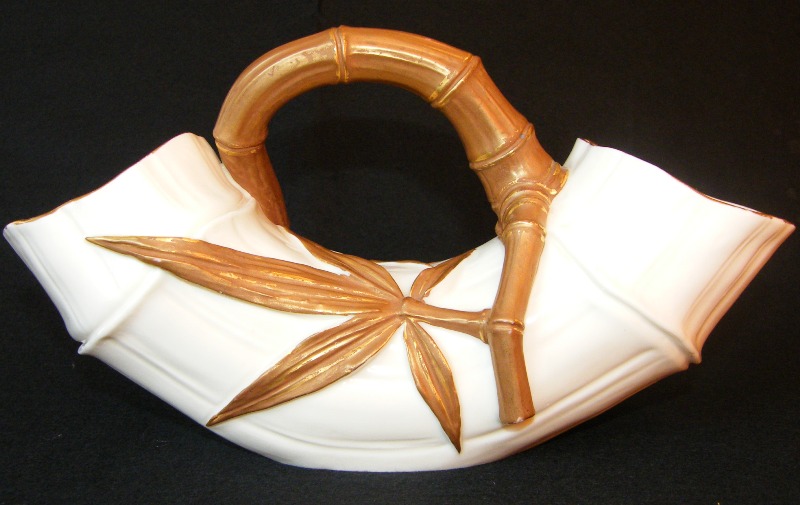 916 English Antique Royal Worcester Blanc de Chine Posie Holder - Image 4