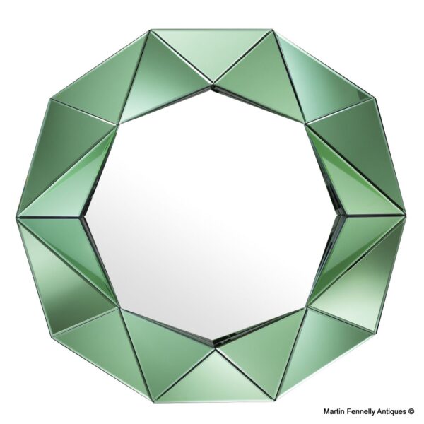 M114 Sold Mid Century Style Mirror with Deco Influences - The Del Rey Mirror