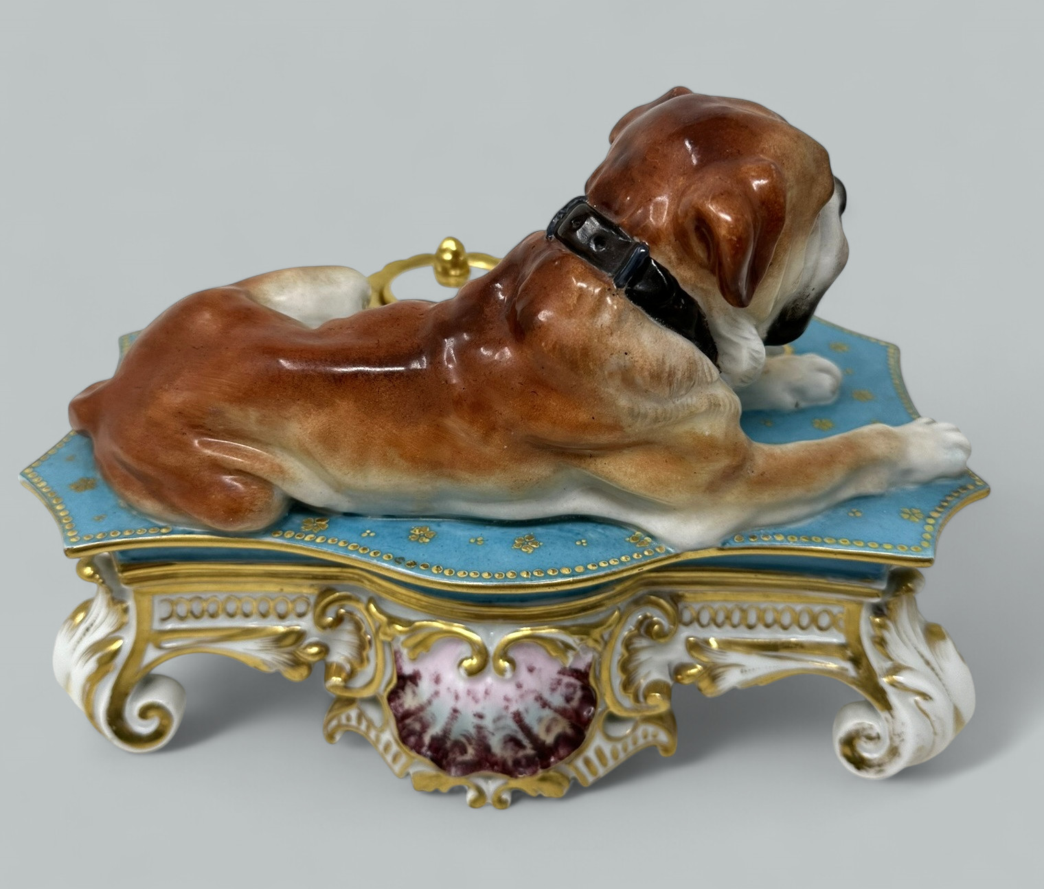 119 Antique French Porcelain Jacob Petite Desk Set Inkstand Provenance Ava Gardner - Image 4