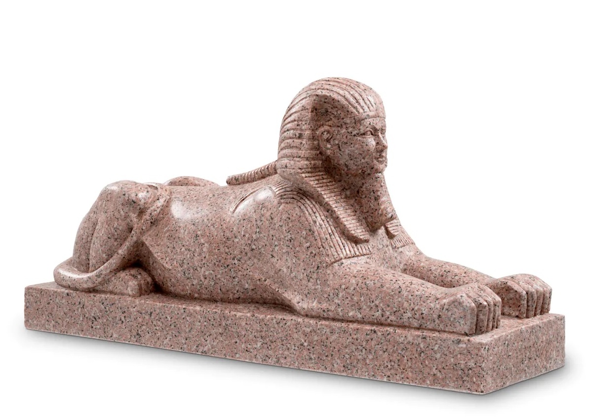 M175 Sold Pair of Granite Sphinx of Hatshepsut Sculptures - Image 2