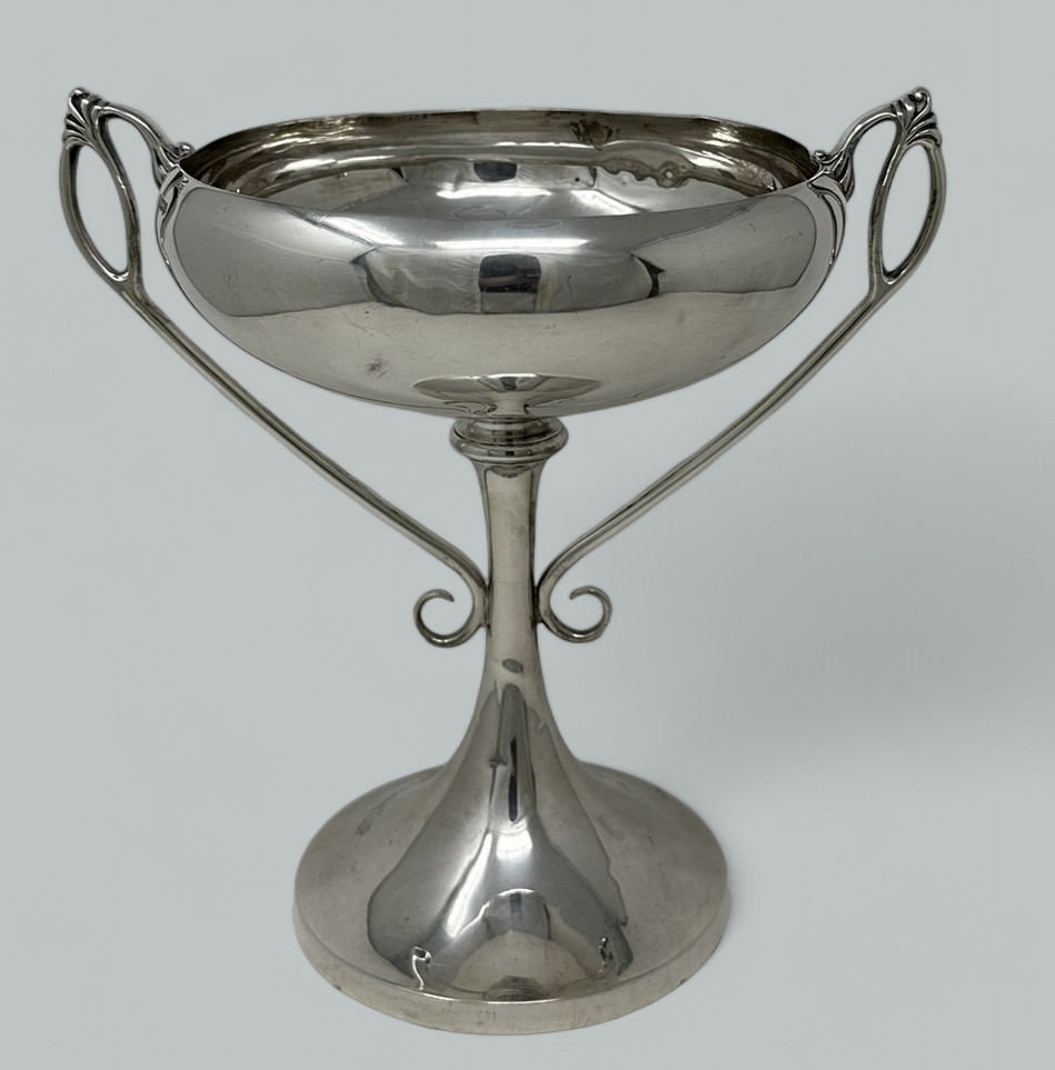 140 Antique Art Nouveau English Sterling Silver Sporting Trophy Cup Bowl Centerpiece