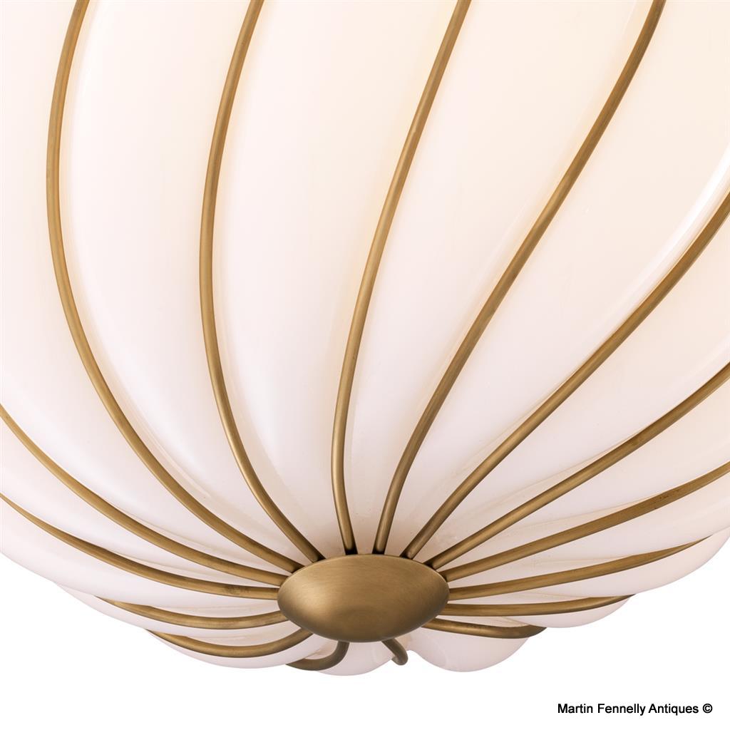 427 Sold Modern Designed Lantern - Superb Quality in Brass and White Glass - Image 6