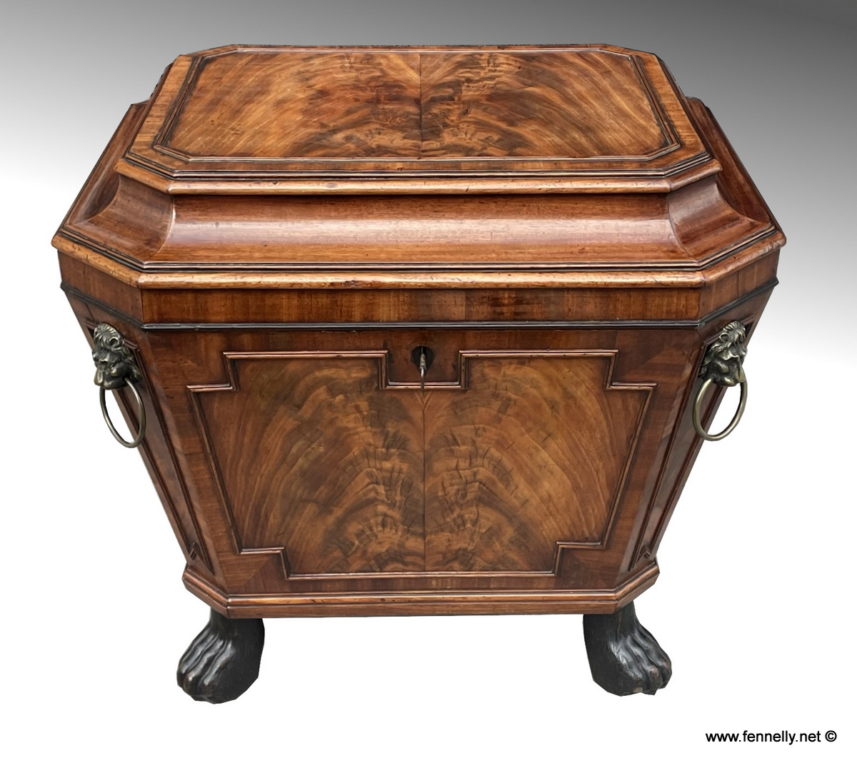 699 Superb Regency English Mahogany Cellarette Circa 1810 - Image 2