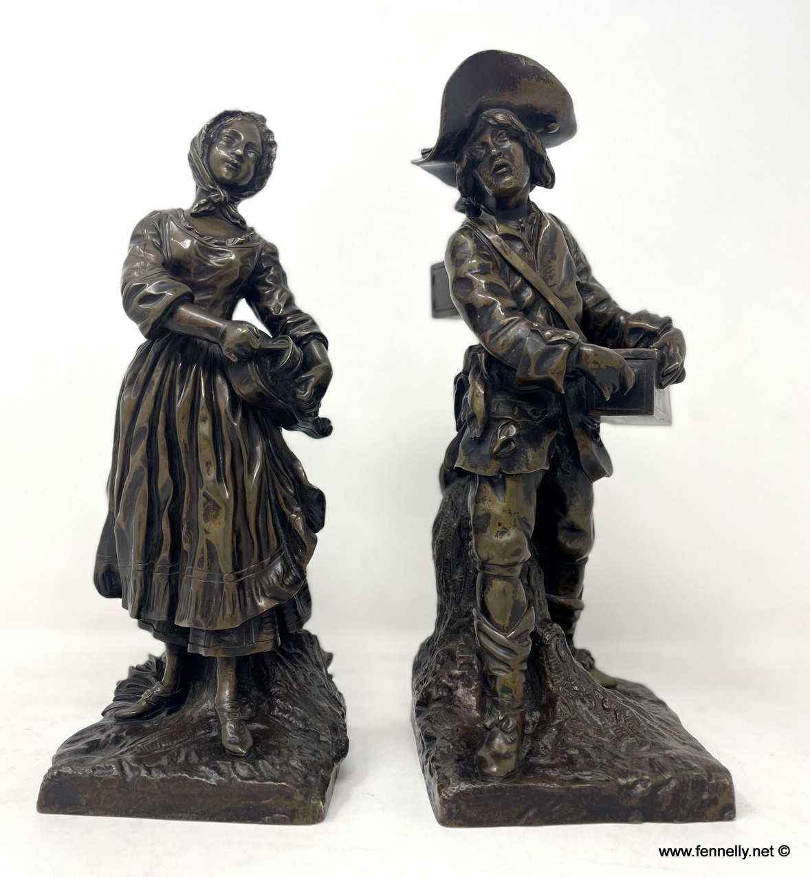 827 Antique Grand Tour French Bronze Sculpture Male Figure Cherub Clodion Barbediene - Image 2