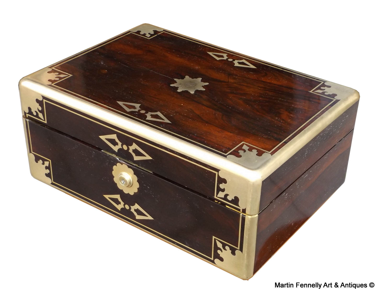 643 Sold Rare Rosewood and Silver Vanity Box - English - Mid 19thCt - Image 2