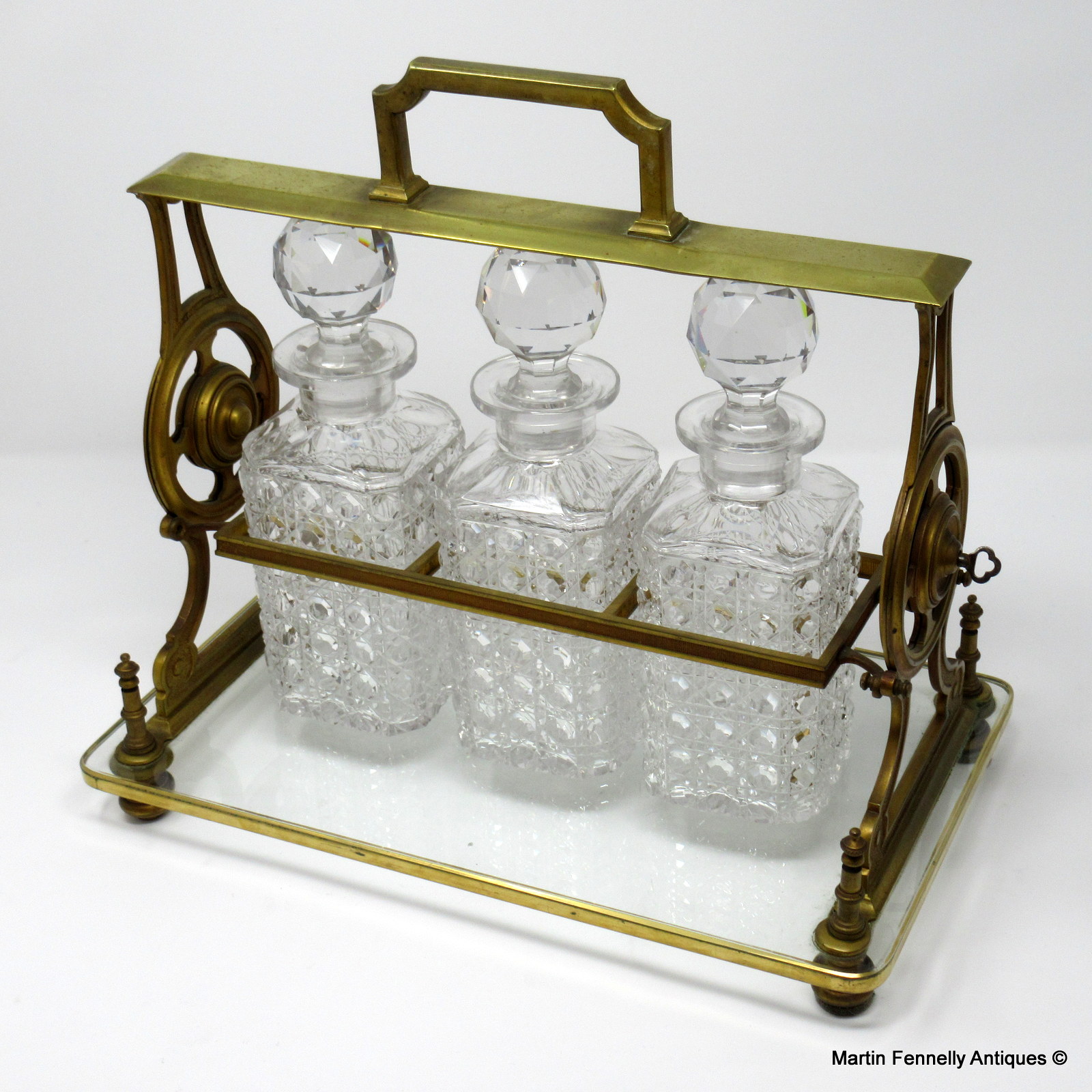 664 Sold Superb French Tantalus - Circa 1900 - Three Decanters - Image 2