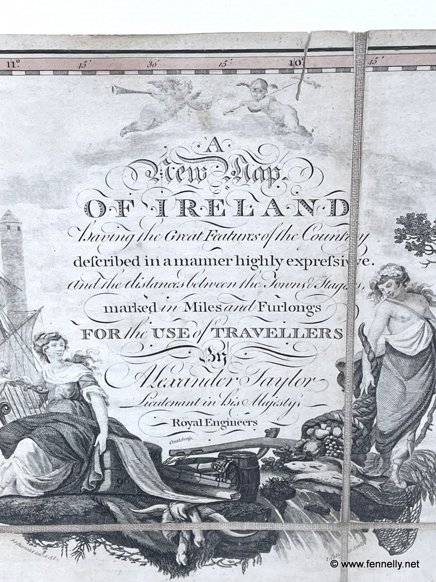 133 Framed Map of Ireland - 1793 - Alexander Taylor - Excellent Condition - Image 3