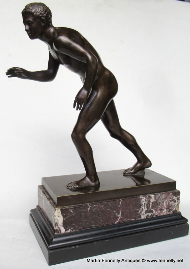 657 Sold Borghese Gladiator Bronze Nude Male 19thCt. Alessandro Nelli Foundry - Image 2