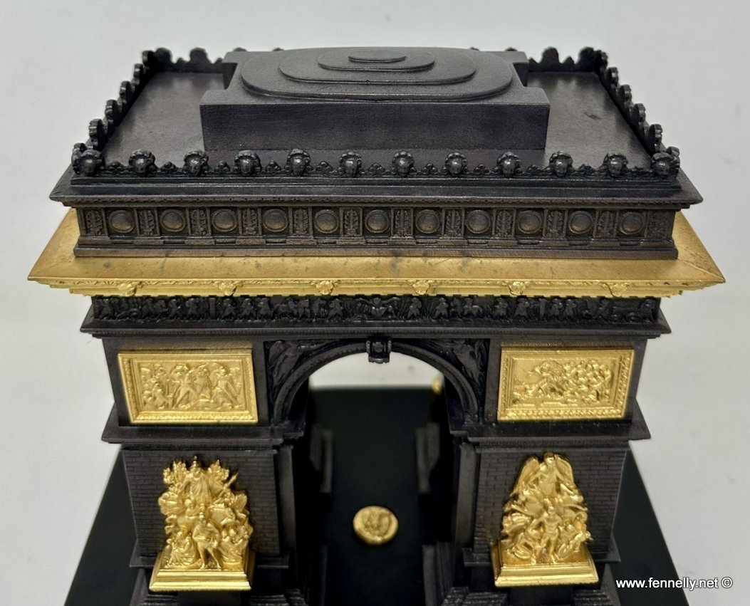 202 Sold Antique Grand Tour French Ormolu Bronze Architectural Model Arc de Triomphe Paris - Image 3