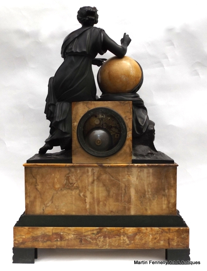 305 Sold Superb Grand Tour Sienna Marble Clock 19Ct - Image 2