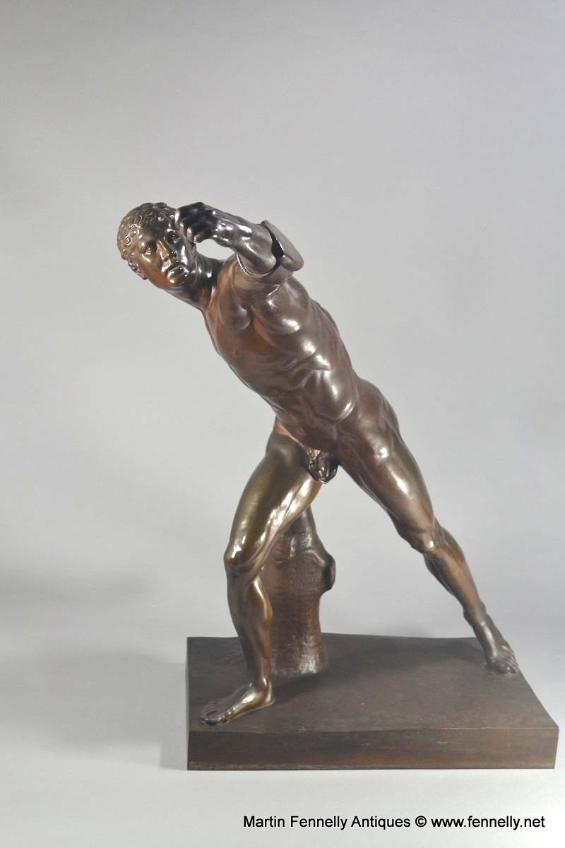 689 Sold Large French Bronze of the Borghese Gladiator - Ferdinand Barbedienne - Image 7