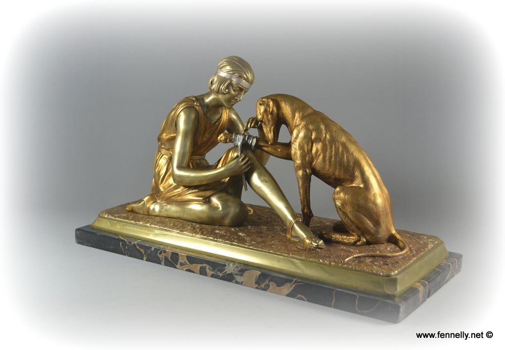 756 Sold Demétre Chiparus (1886 – 1947) - Art Deco - Accident de Chasse - Image 5