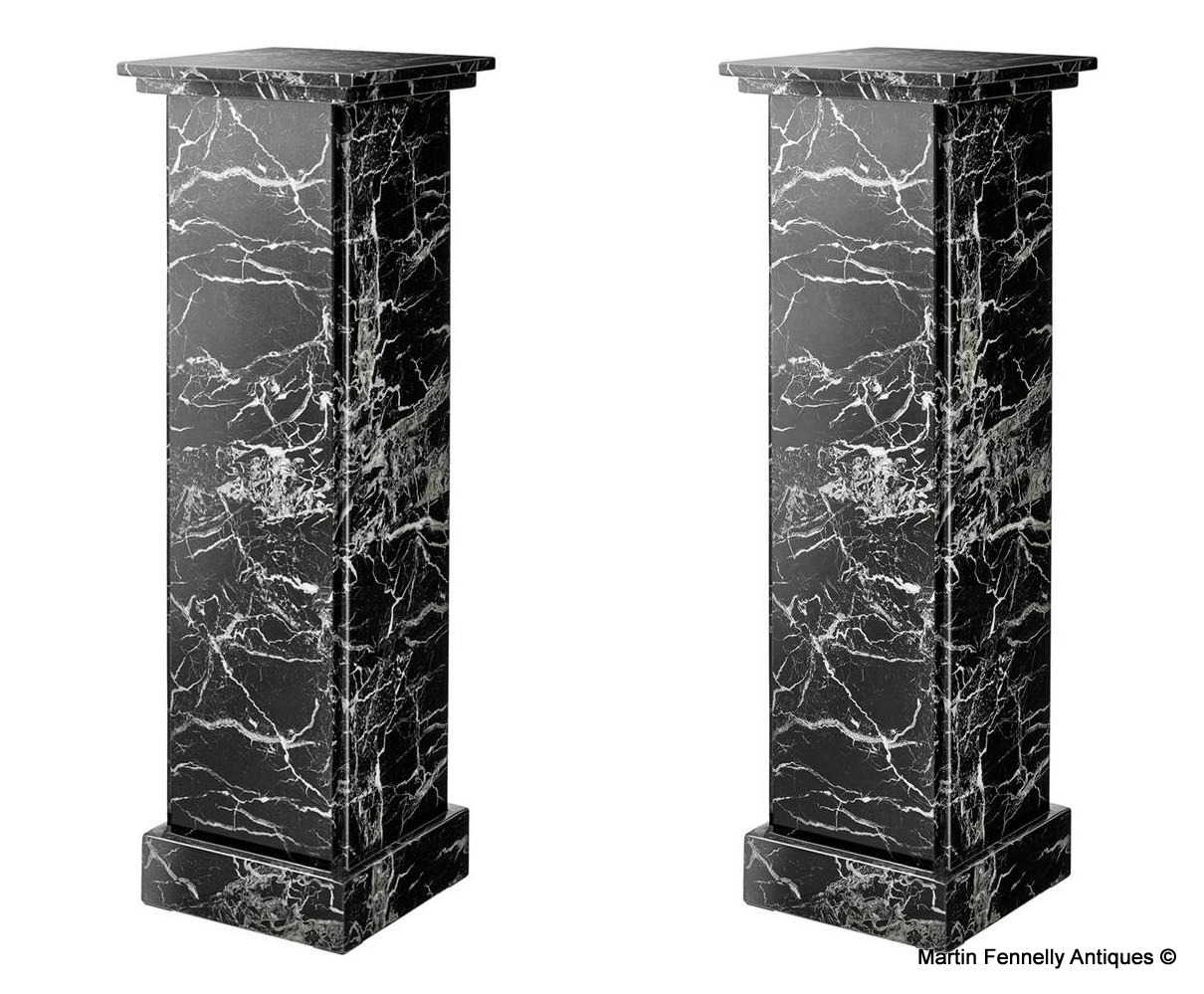 M077 Superb Pair of Faux Marble Columns