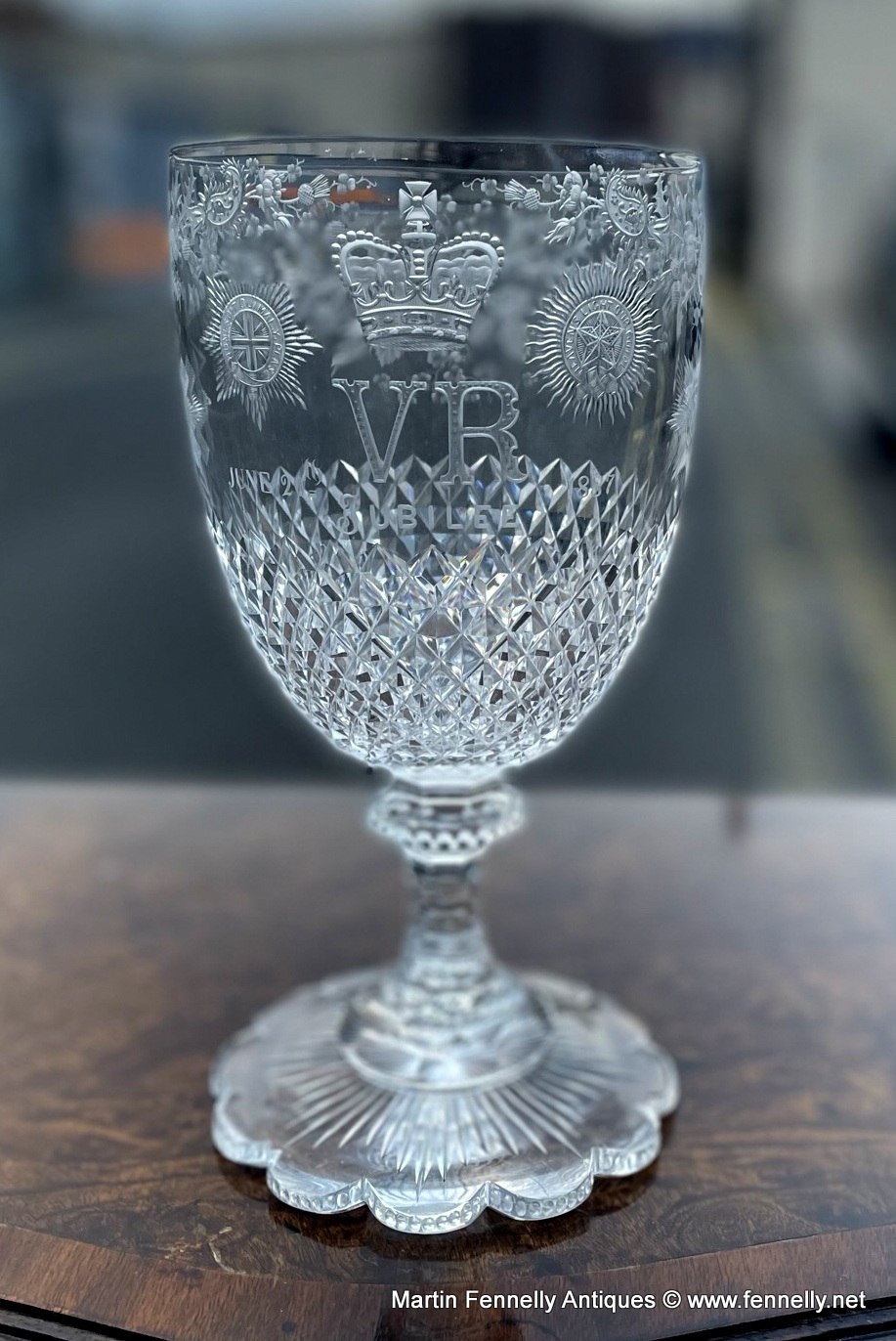 163 Very Rare Ceromonial Wine Glass - Queen Victoria Jubilee 1887 - Image 2