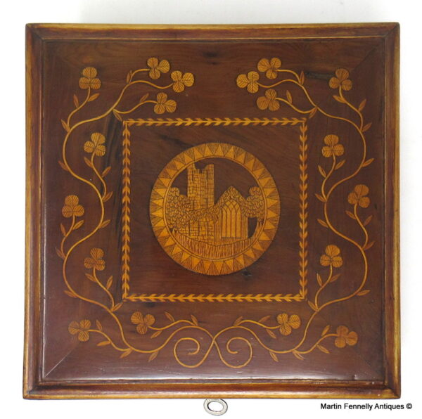 917 Sold Rare Irish Killarneyware Jewellery Casket Mid 19th Century