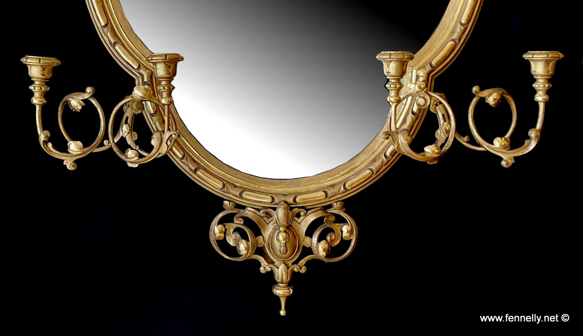 173 Stunning English Girandole Mirror - Victorian - Carved Wood - Image 2