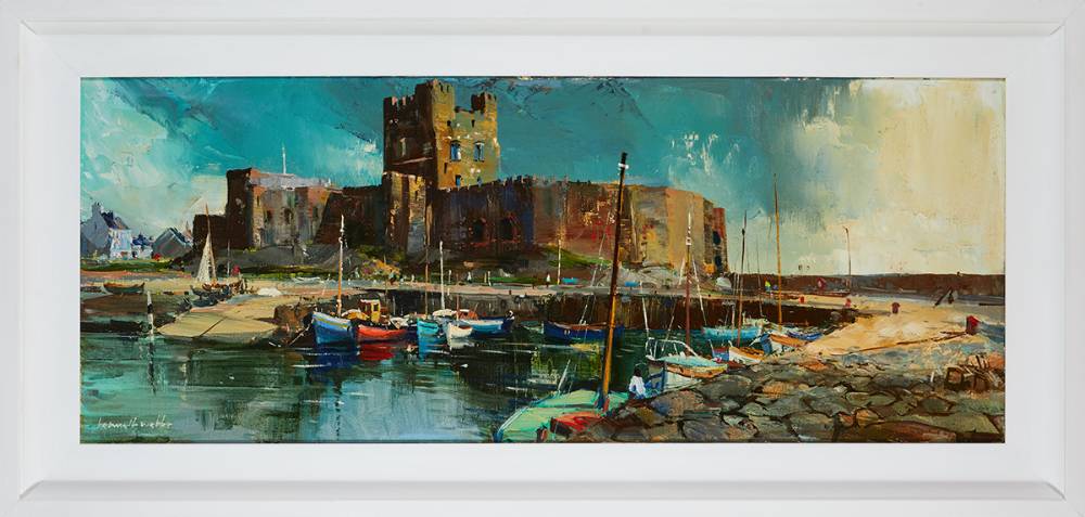139 Sold Kenneth Webb - Carrickfergus Castle and Quay - Oil on Canvas - Image 2
