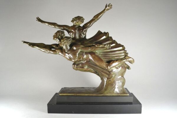 261 Sold Art Deco Bronze -
Allegory of speed - 1930 - Robert Delandre