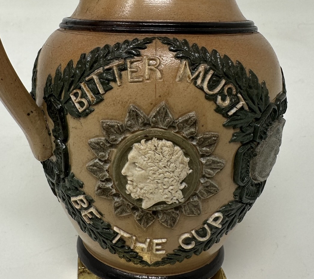 118 Sold Antique Royal Doulton Lambert Jug Pitcher Sterling Mount Shakespeare Interest - Image 3