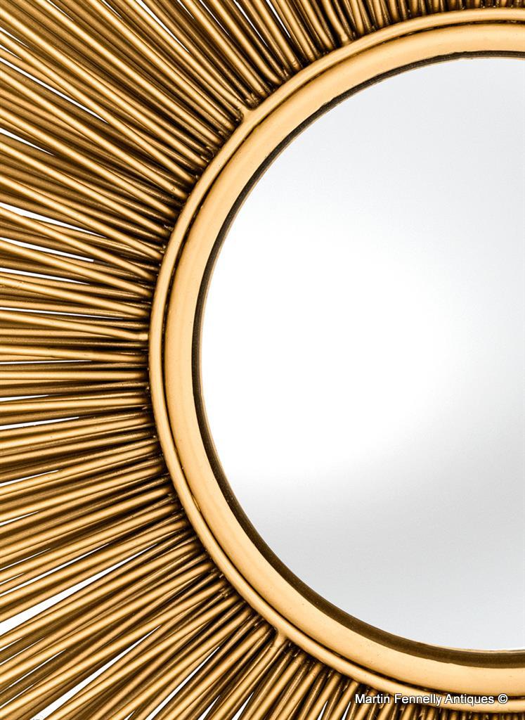 M014 Vintage Sunburst Convex Mirror - Mid Century - Modern - Image 4