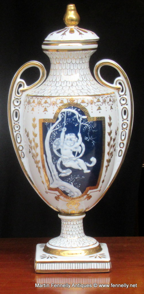 907 Sold Pair Pâte-sur-Pâte Lidded French Urns - Image 2