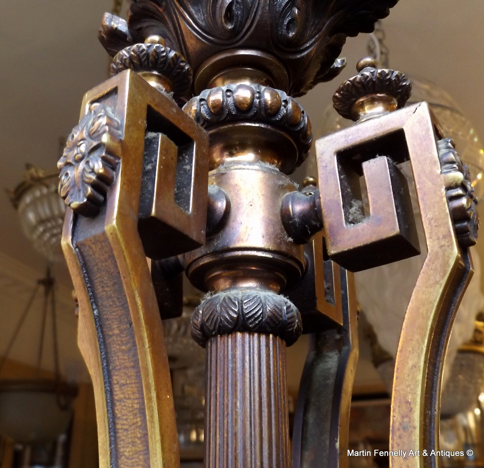 602 Sold French Bronze and Crystal Lantern - Circa 1890 - Image 5