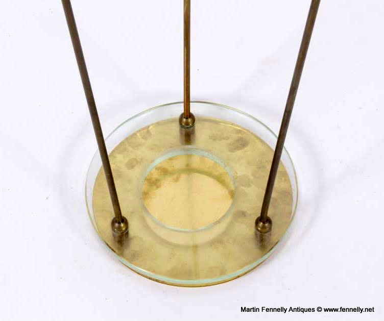 495 Mid Century Italian Umbrella Stand - Brass and Glass - Image 2