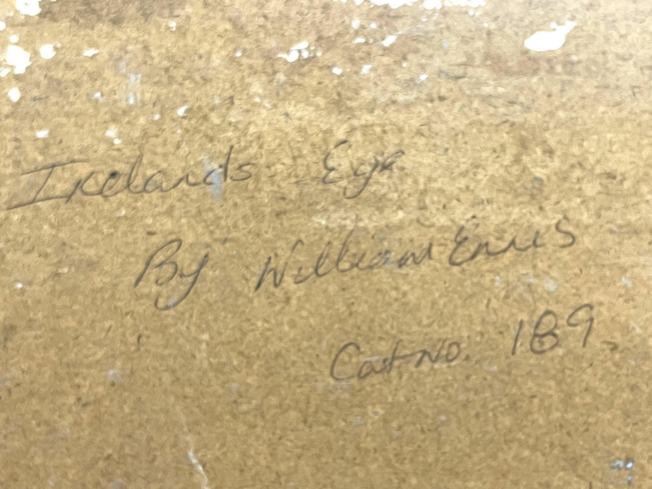 549 Sold Oil on Board - William Ennis - 1993 - Ireland Eye Circa 1980 - Image 4