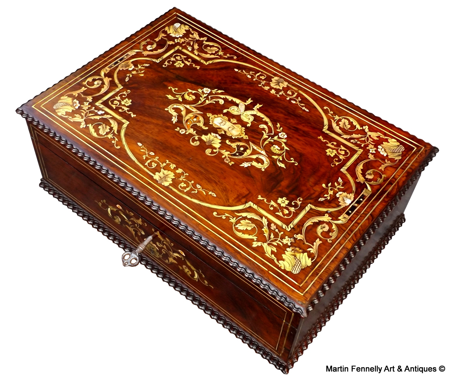 274 Sold Museum Quality French Rosewood Gentlemans Travelling Casket - 1840