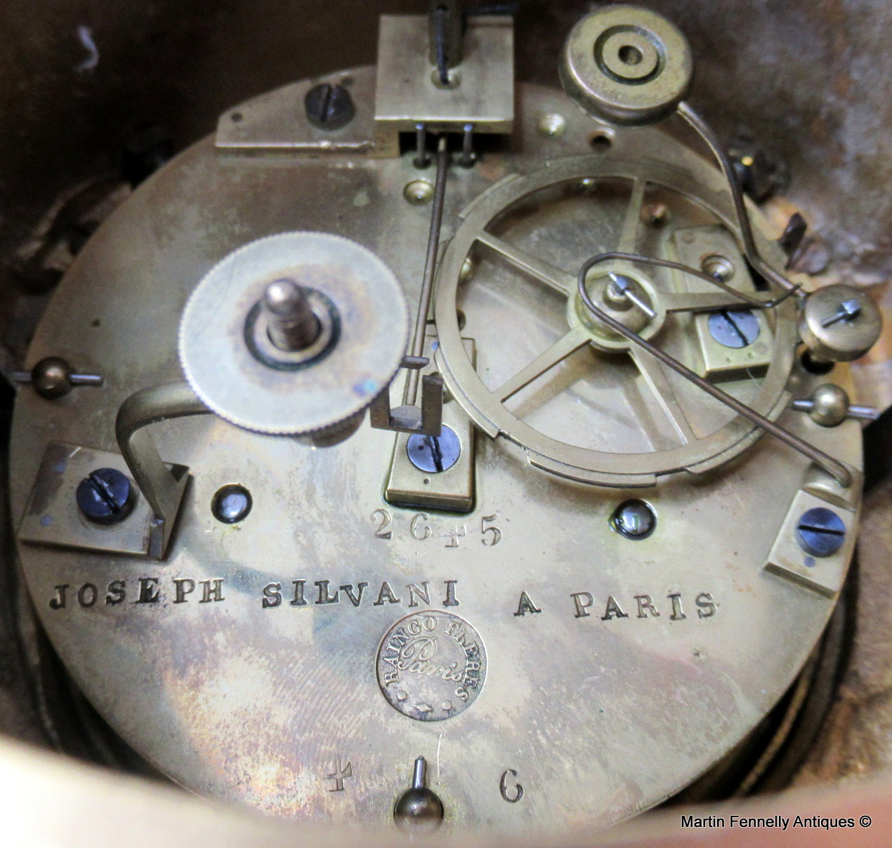 182 Sold Fine French Ormolu Sevres Porcelain Mantle Clock Joseph Silvani Paris 19thCt - Image 8