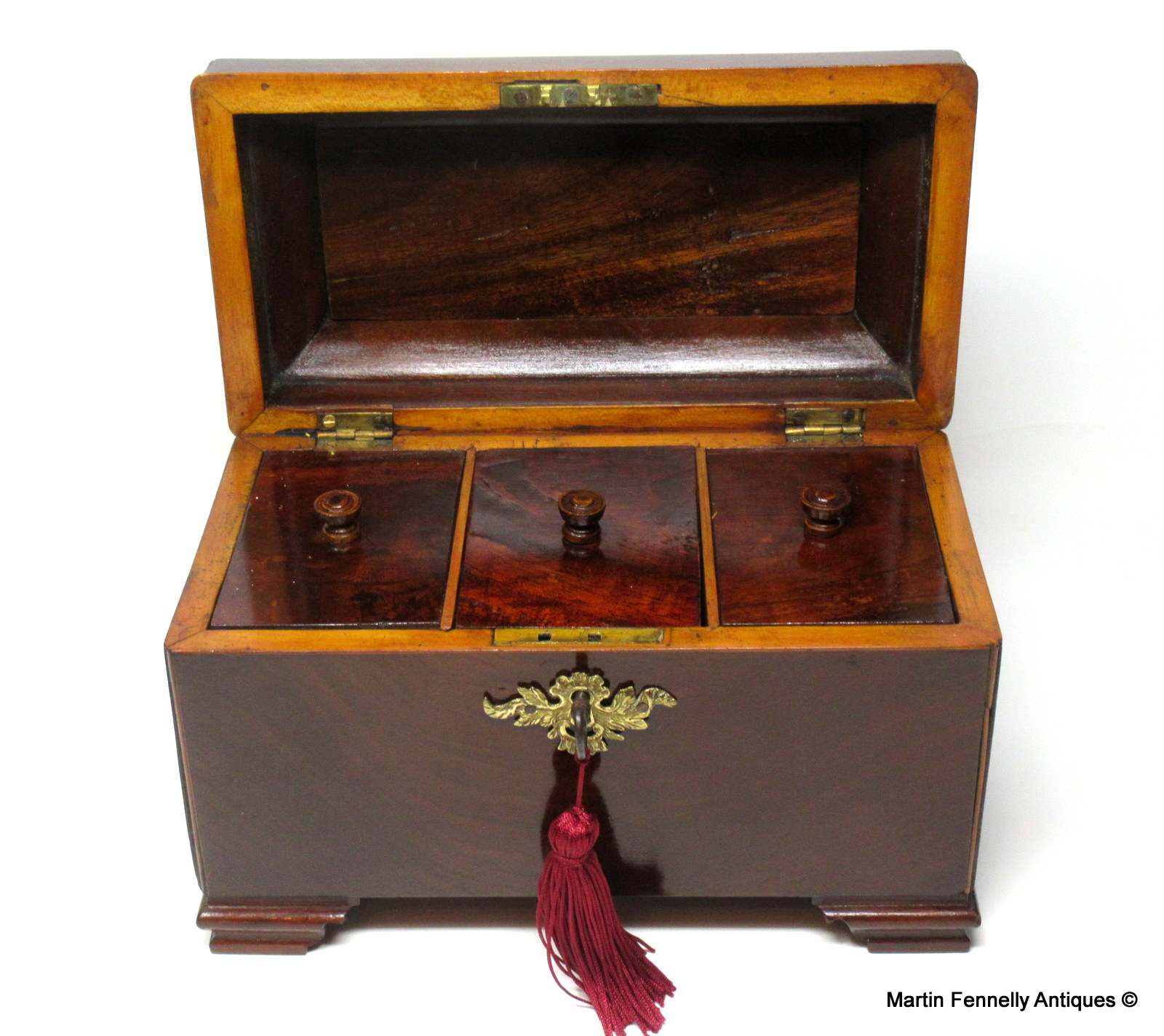 073 Sold George lll Mahogany Tea Caddy Circa 1780 - Image 4