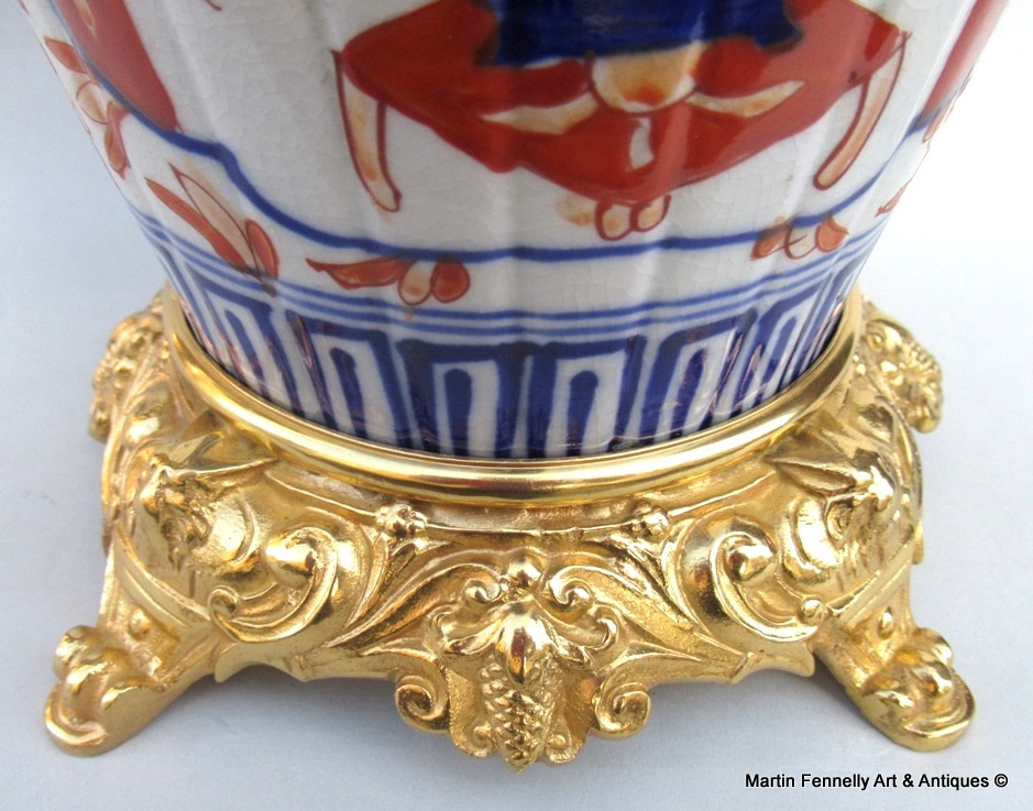 547 Sold Stunning Large Japanese Imari Porcelain and Ormolu Table Lamp 19th Ct - Image 6