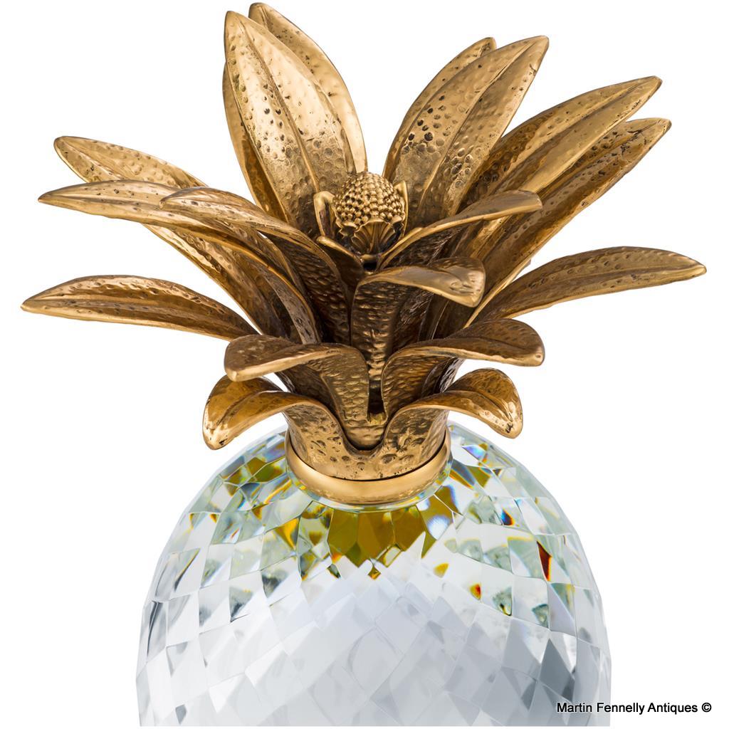 M069 Cut Crystal and Gilt Brass Pineapple - Eichholtz - Image 3
