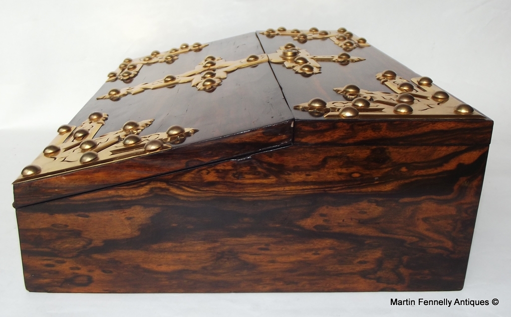 026 Sold Coromandle Writing Slope Possibly Irish, Austins Dublin mid 19th Century - Image 5