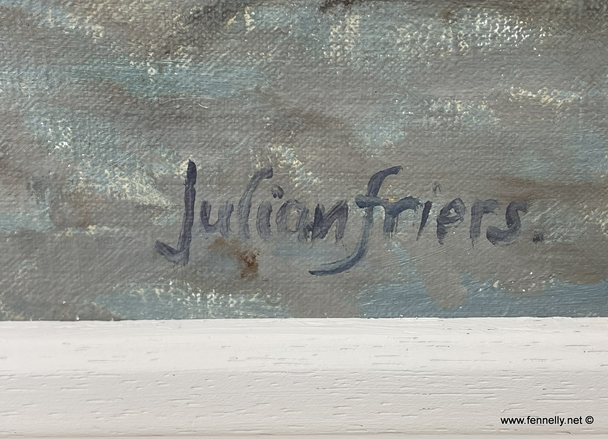 997 Sold Julian Friers RUA, 'By the Pond at Stephens Green' Oil on Canvas - Image 4