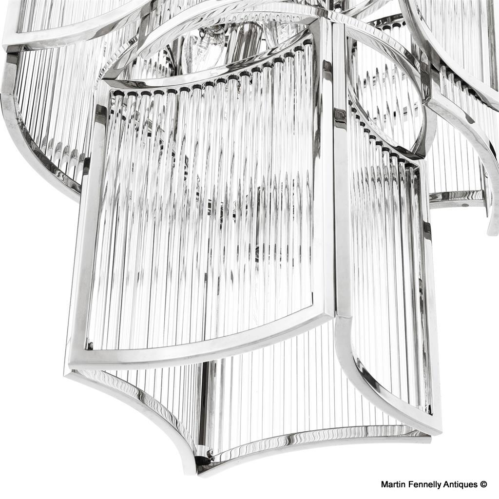 M003 Sold Nickel and Glass Lantern - Jet Set -eichholtz - Image 3