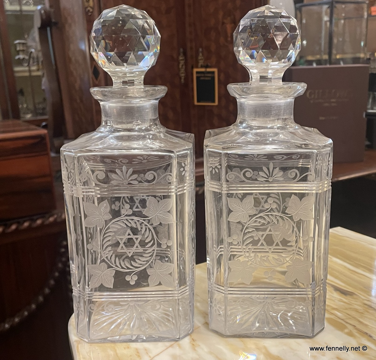 467 French Twin Decanter Tantalus - Circa 1900 - Image 6