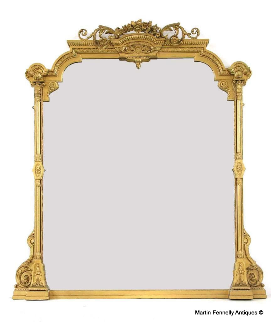 572 Sold Beautiful Antique French Mirror Circa 1880 - Large - Lovely Patina