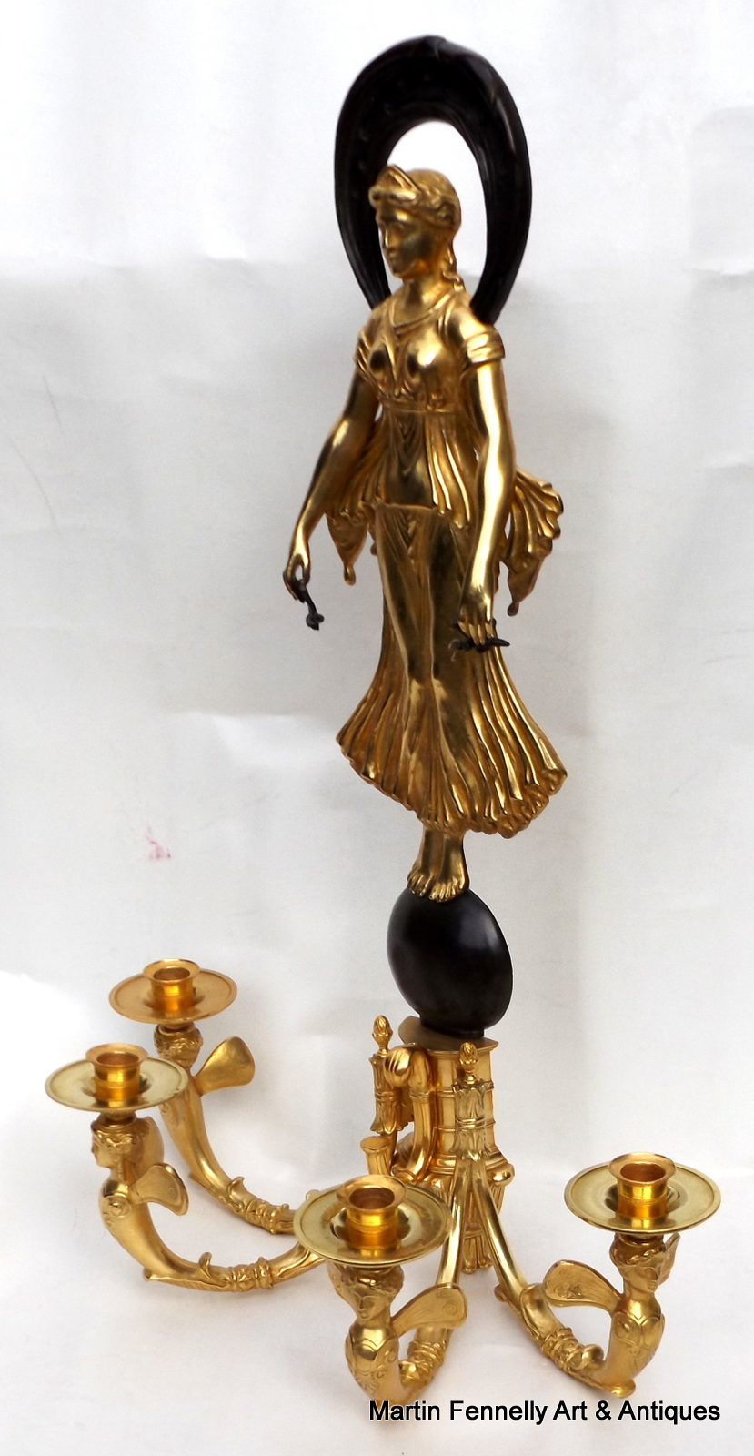 076 Sold Huge Pair French Bronze and Ormolu Wall Sconces - Circa 1890 - Image 3