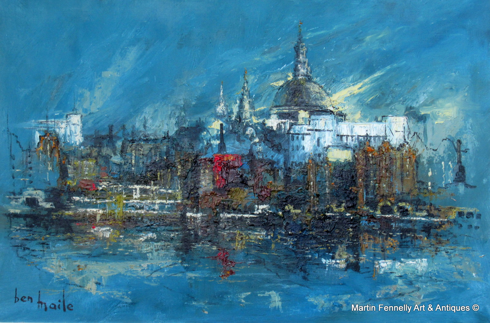269 Sold St Paul's Cathedral London - Ben Maile 1922-2017 - Oil on Canvas