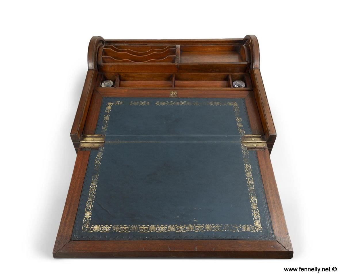 389 Sold Victorian Large Captains Writing Slope - Mahogany - Image 4