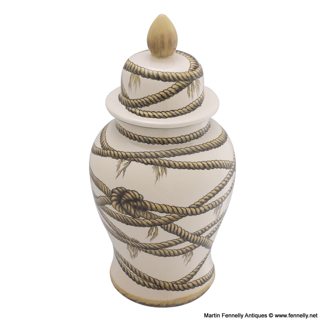 M133 Stunning Pair of Marine Themed Lidded Vases - Large - Image 3