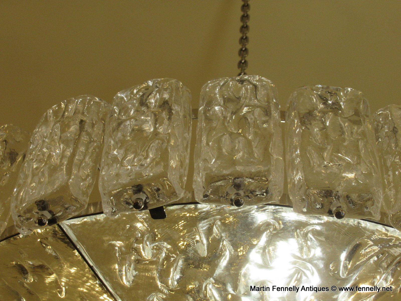 237 Sold Spectacular Pair of Murano Crystal Mid Century Chandeliers Circa 1950 - Image 5