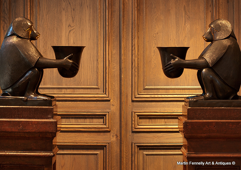 690 Sold Pair Bronze Deco Designed Table Lamps by Eichholtz - Art Deco Monkey - Image 3